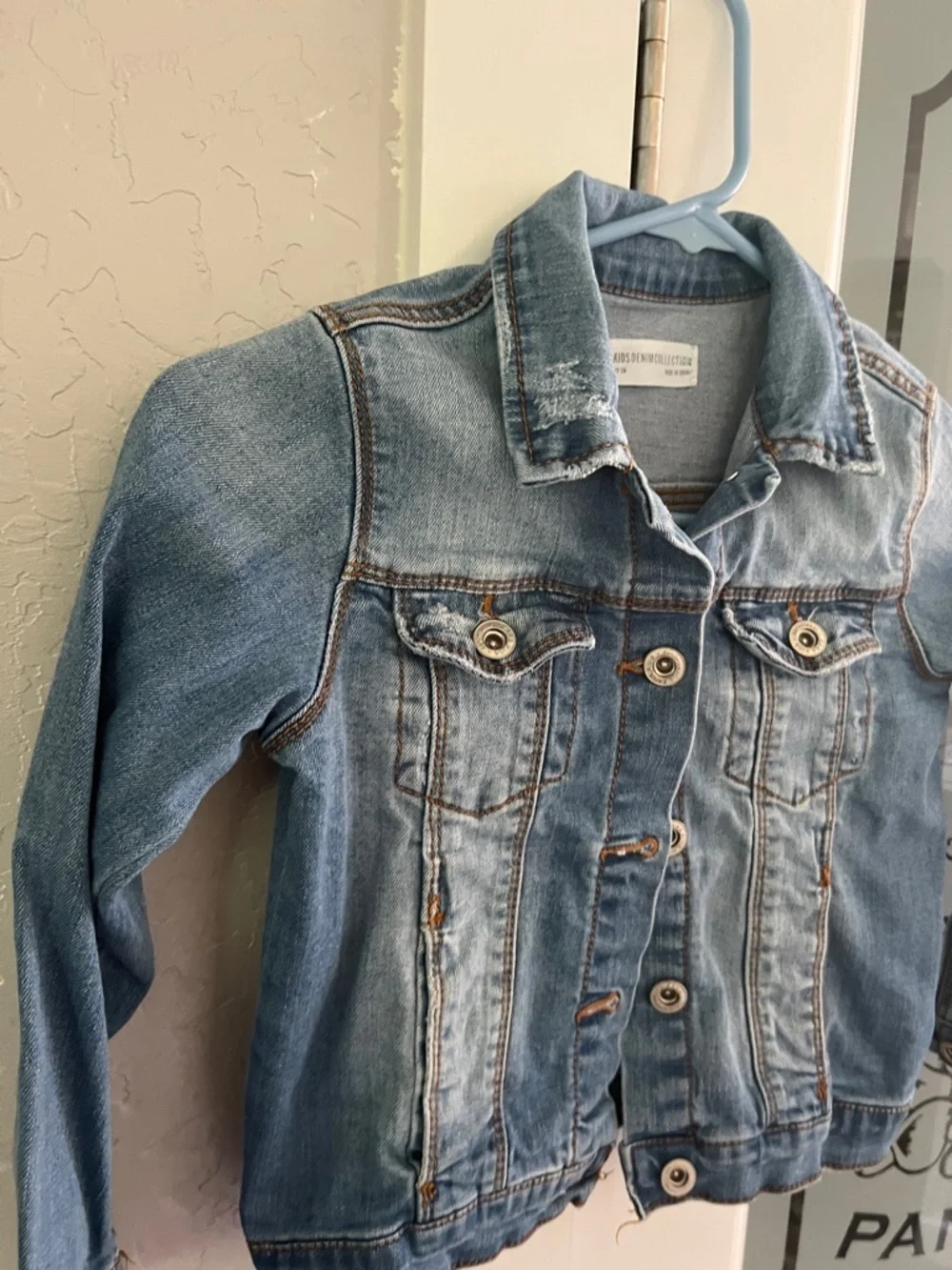 Zara Light Blue Kids Denim Jacket - Button Front
